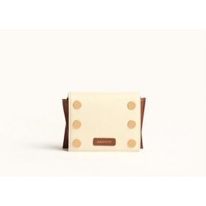 NEW HAMMITT women's allen leather wallet in courtyard cream / brushed gold